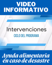 Video informativo: Ayuda alimentaría en caso de desastres