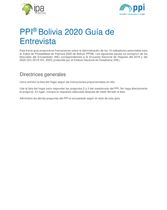 Bolivia 2020 PPI Guia de entrevista