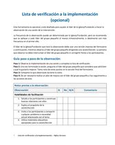 Alpha Jóvenes - Lista de verificación a la implementación