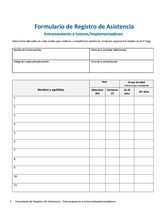 Formulario de Registro de Asistencia - Entrenamiento a tutores-implementadores