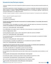 Encuesta de Línea final para mujeres