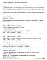 Encuesta de Línea final para padres/cuidadores