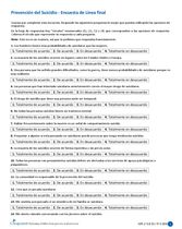Encuesta de la Linea final - Prevención del Suicidio