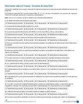 Encuesta de la Linea final - Informados sobre el Trauma