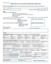 Formulario de actualización del perfil del participante (editable)