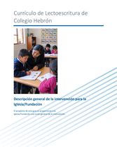 Descripción General - Currículo de Lectoescritura de Colegio Hebrón